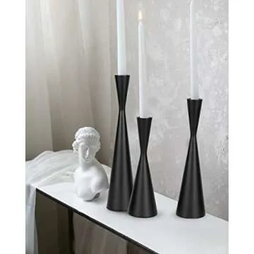 Vixdonos Elegant Taper Candlestick Holders Set of 3