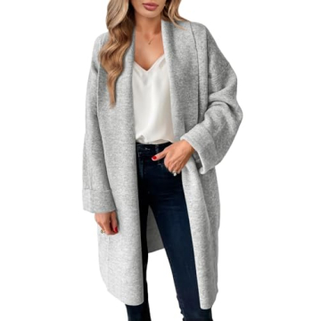 Saodimallsu Womens Open Front Chunky Cardigan Long Oversized Loose Knit Coatigan Sweater Jacket 2024...