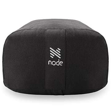 Node Fitness Organic Cotton 25" x 12" Rectangular Yoga Bolster - Black