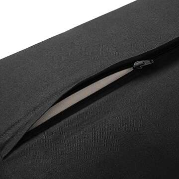 Node Fitness Organic Cotton 25" x 12" Rectangular Yoga Bolster - Black