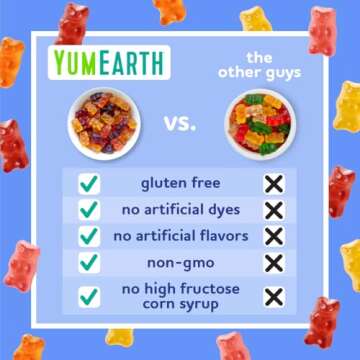 YumEarth Organic Fruit Flavored Gummy Bears, 10- .7oz. Snack Packs, Allergy Friendly, Gluten Free, Non-GMO, No Artificial Flavors or Dyes