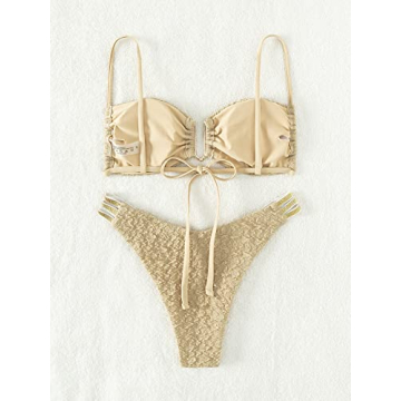 GORGLITTER Women's Sexy Adjustable Bikini Swimsuit
