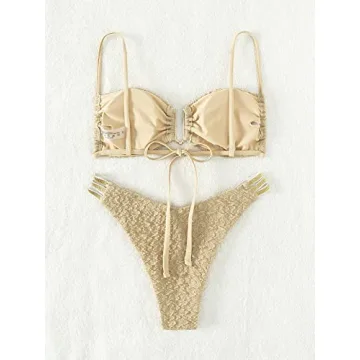 GORGLITTER Women's Sexy Adjustable Bikini Swimsuit