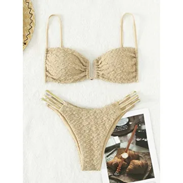 GORGLITTER Women's Sexy Adjustable Bikini Swimsuit