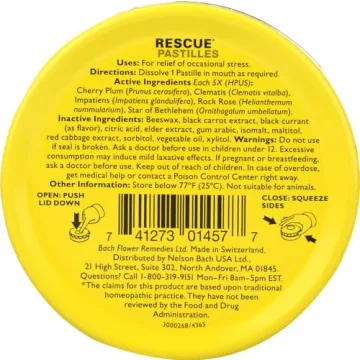 Bach Rescue Pastille Black Currant Natural Remedy