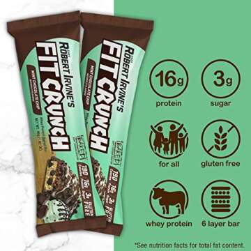 Delicious 6-Layer FITCRUNCH Snack Bars – 16g Protein