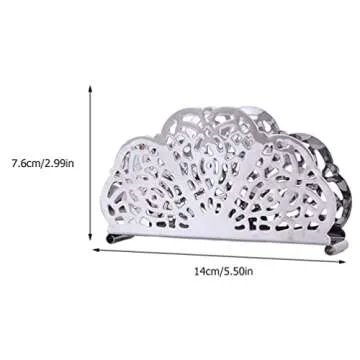 1pc Scalloped Napkin Holder Tissue Holder Wear-resistant Napkin Holder Napkin Storage Shelf Tissue Dispenser Hotel Supplies Decorative Tissue Stand Napkin Stand Tissue Rack