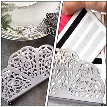 1pc Scalloped Napkin Holder Tissue Holder Wear-resistant Napkin Holder Napkin Storage Shelf Tissue Dispenser Hotel Supplies Decorative Tissue Stand Napkin Stand Tissue Rack