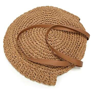 Women's Large Summer Beach Tote - Stylish Straw Handbag