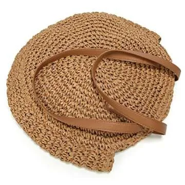 Women's Large Summer Beach Tote - Stylish Straw Handbag