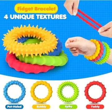 Fidget Sensory Toys for Kids Toddlers: 16 Pack Super Soft & Textured Squishy Sensory Fidget Toys for Autistic Children Special Needs | Sensory Stretchy Toys | Calm Down Toy for Toddler Girls Boys
