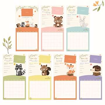 Baby's First Year Book & Calendar with 54 Stickers By Bright Day – Capture Milestones with Baby's First Year Calendar – Keepsake Memory Journal for Newborns