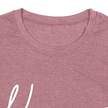 Nana T Shirt Women Funny Letter Print Love Heart Graphic Grandma Gift Tops Tees Casual Short Sleeve Shirts Top (Pink, Large)