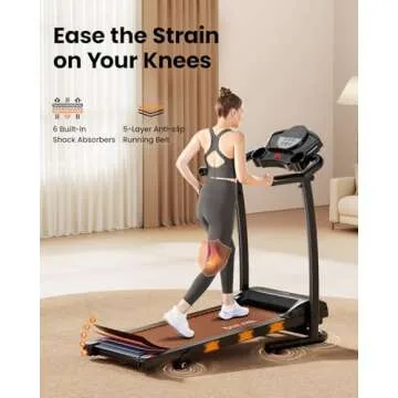 YUEJIQI 3.0HP Folding Treadmill with Incline