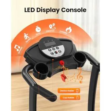 YUEJIQI 3.0HP Folding Treadmill with Incline