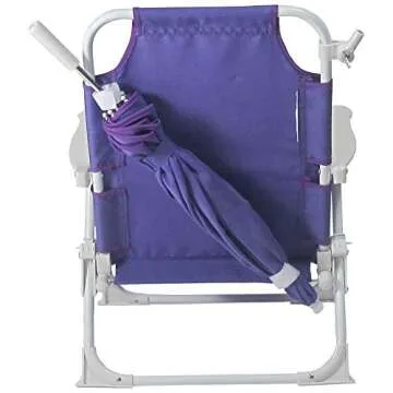 Redmon Beach Baby KIDS Umbrella Chair, Purple , 14W x 12D x 36.75H