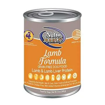 Premium Nutrisource Grain-Free Canned Lamb Dog Food, 13 Ounce, Case of 12