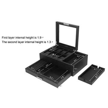 Lifomenz Co Men’s Jewelry Box Valet Tray & Charging Station