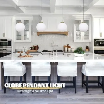 Elegant 6-inch Globe Pendant Light with Brass Finish