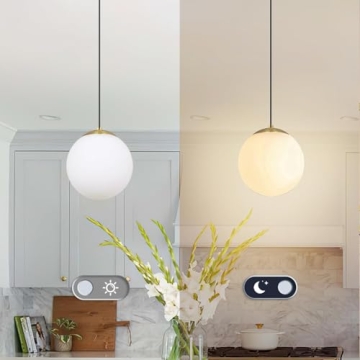 Elegant 6-inch Globe Pendant Light with Brass Finish