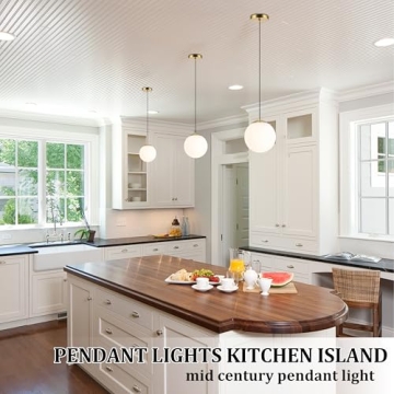 Elegant 6-inch Globe Pendant Light with Brass Finish