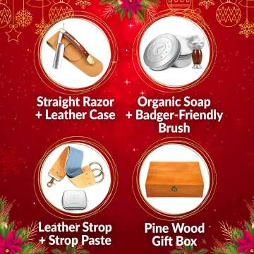 Men's Japanese Steel Straight Razor Shaving Kit