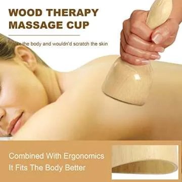 OYHMC Wood Therapy Massage Tools Professional Maderoterapia Kit Body Sculpting Tools for Lymphatic Drainage and Anti-Cellulite.Wood Massager Roller Rpoe for Back and Muscle Pain Relief (5pcs)