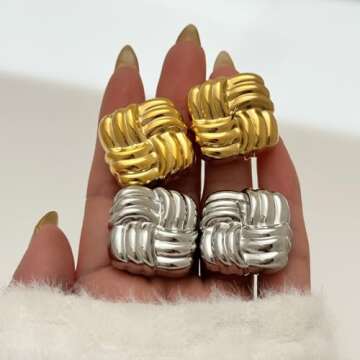 Stunning Sora Tuki Gold Statement Earrings for Women