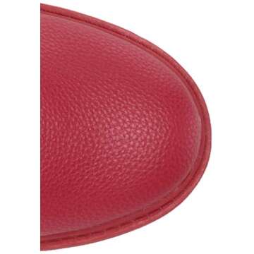 GUESS Women's ORANA Combat Boot, Red, 7