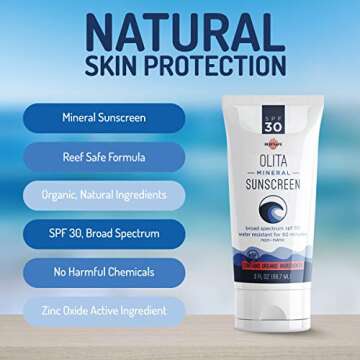 Olita SPF 30 Mineral Sunscreen - Reef Safe Organic Lotion
