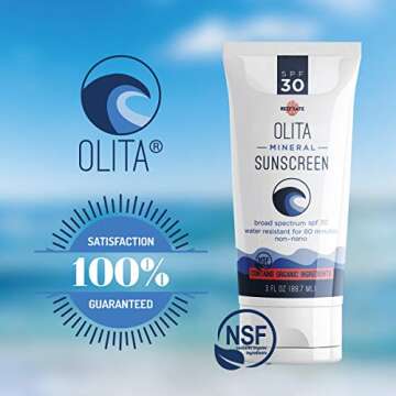 Olita SPF 30 Mineral Sunscreen - Reef Safe Organic Lotion