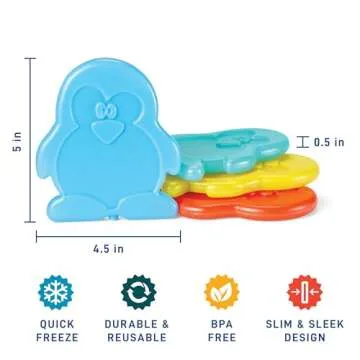 Fit & Fresh Kids Lunch Box Ice Packs, Multicolored Set