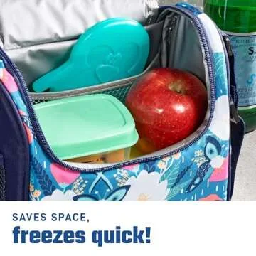 Fit & Fresh Kids Lunch Box Ice Packs, Multicolored Set