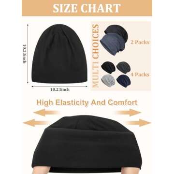 Senker Fashion Cotton Slouchy Beanie Hats, Chemo Headwear for Women Men Soft Lightweight Chemo Skull...