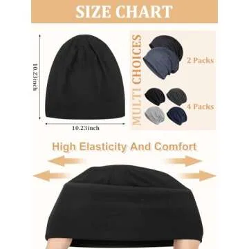 Senker Fashion Cotton Slouchy Beanie Hats, Chemo Headwear for Women Men Soft Lightweight Chemo Skull...