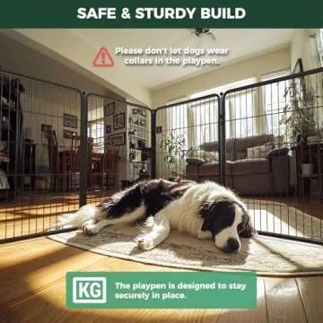 FXW Homeplus Indoor Dog Playpen - Stress-Free and Safe Play, 40 Inch 8 Panels for Medium and Large Dogs, Black│Patented