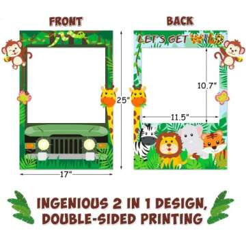 Huray Rayho Jungle Safari Photo Booth Props for Parties