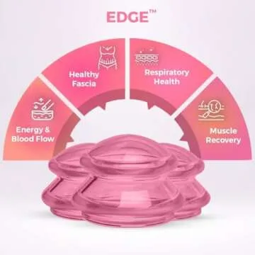 Silicone Cupping Therapy Set Professional Massage Cupping Cups for Cupping Therapy 4 Cup Kit for Massage, Myofascial Release, Cellulite Reduction (Lure Pink)