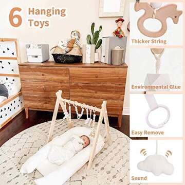 little dove Baby Rocker and Wooden Baby Gym