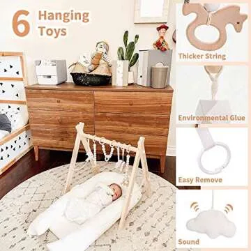 little dove Baby Rocker and Wooden Baby Gym