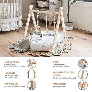 little dove Baby Rocker and Wooden Baby Gym