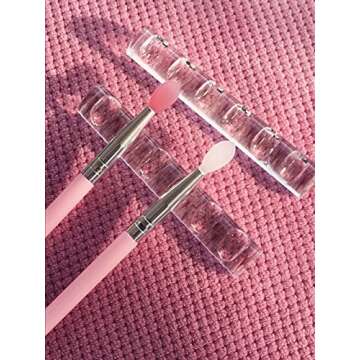 Set of 2 Nail Art Pen Holder, Gel Lip Nail Brush Carrier Rack, Crystal Pens Organizer for Beauty Tool Storage and Display (2pcs of Pen Holders)