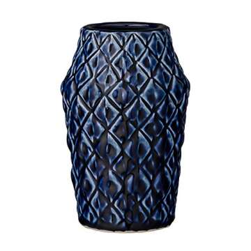 Elegant Bloomingville Navy Ceramic Vase for Home Decor