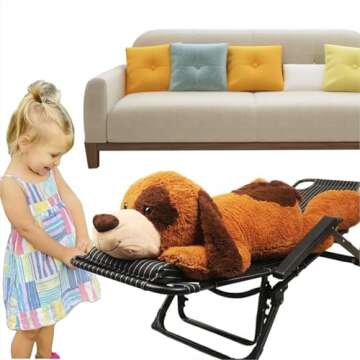 Giant Dog Stuffed Animals Cute Plush Soft Toys for Children Girlfriend Wife Gift, Light Brown 56 Inc...