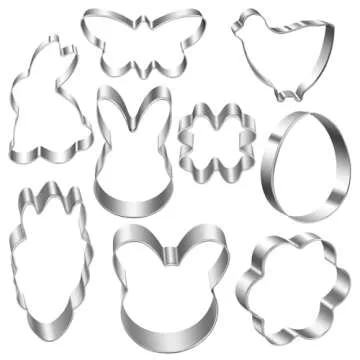 Easter Cookie Cutters Set - 9PCS for Fun Holiday Baking
