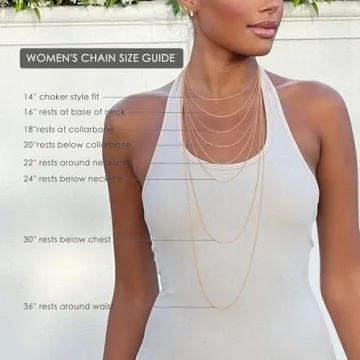 14K Gold Plated Bamboo Lock Chain Adjustable Necklace for Women