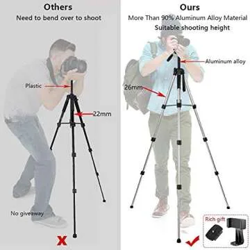 Versatile 72-Inch Tripod for DSLR & Phone - MH1 Silver