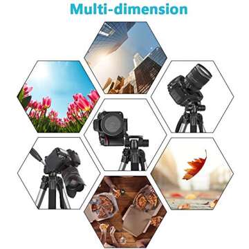 Versatile 72-Inch Tripod for DSLR & Phone - MH1 Silver