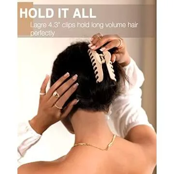 Dyrec 4 Pack Large Hair Clips for Women Thick Hair