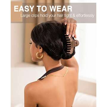 Dyrec 4 Pack Large Hair Clips for Women Thick Hair